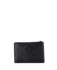 Pre-Owned Gucci Gg Marmont Pouch Matelasse Leather