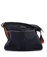 Pre-Owned Gucci Front Pocket Web Messenger Gg Canvas