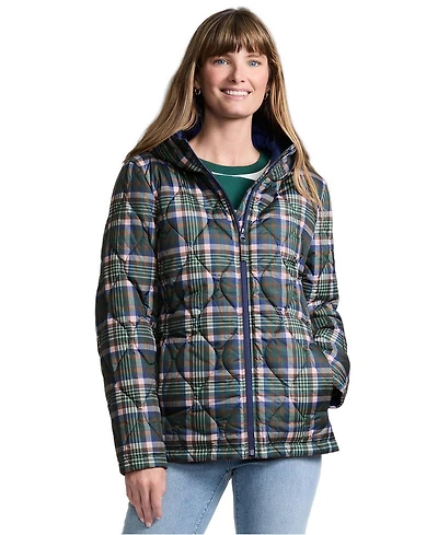 Lands' End Women's Print FeatherFree Quilted Insulated Jacket