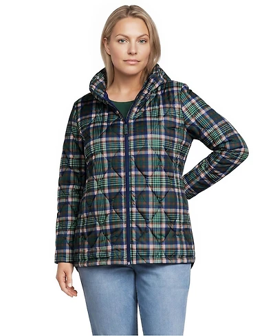 Lands' End Plus Print FeatherFree Quilted Insulated Jacket