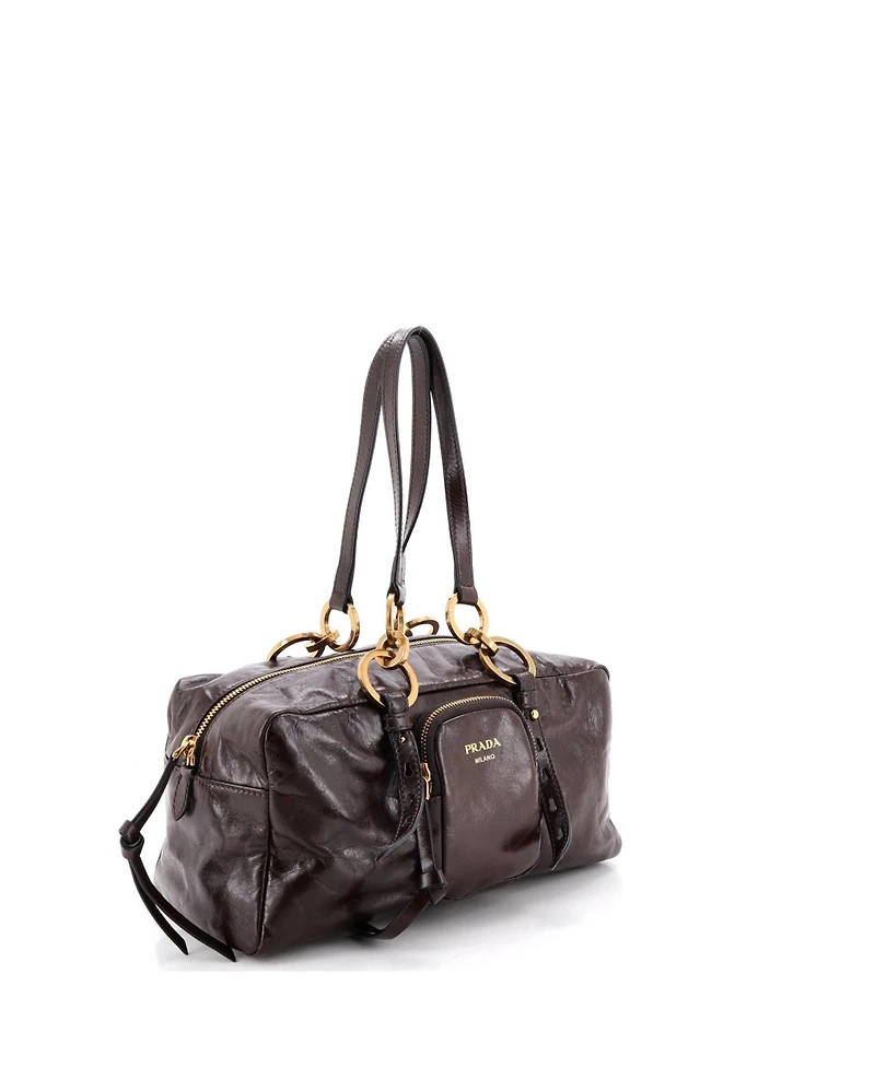 Pre-Owned Prada Medium Dangle Top Handle Bag Leather