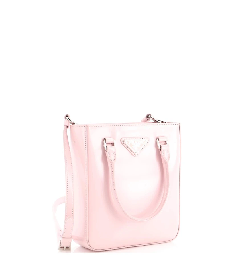 Pre-Owned Prada Small Convertible Tote Brushed Leather