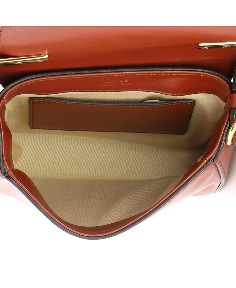 Pre-Owned Chloe Mini C Flap Bag Leather