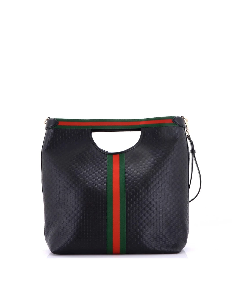 Pre-Owned Gucci Large Giglio Convertible Shopper Tote Guccissima Leather
