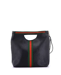 Pre-Owned Gucci Large Giglio Convertible Shopper Tote Guccissima Leather