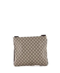 Pre-Owned Gucci Large Zip Top Messenger Bag Gg Coated Canvas