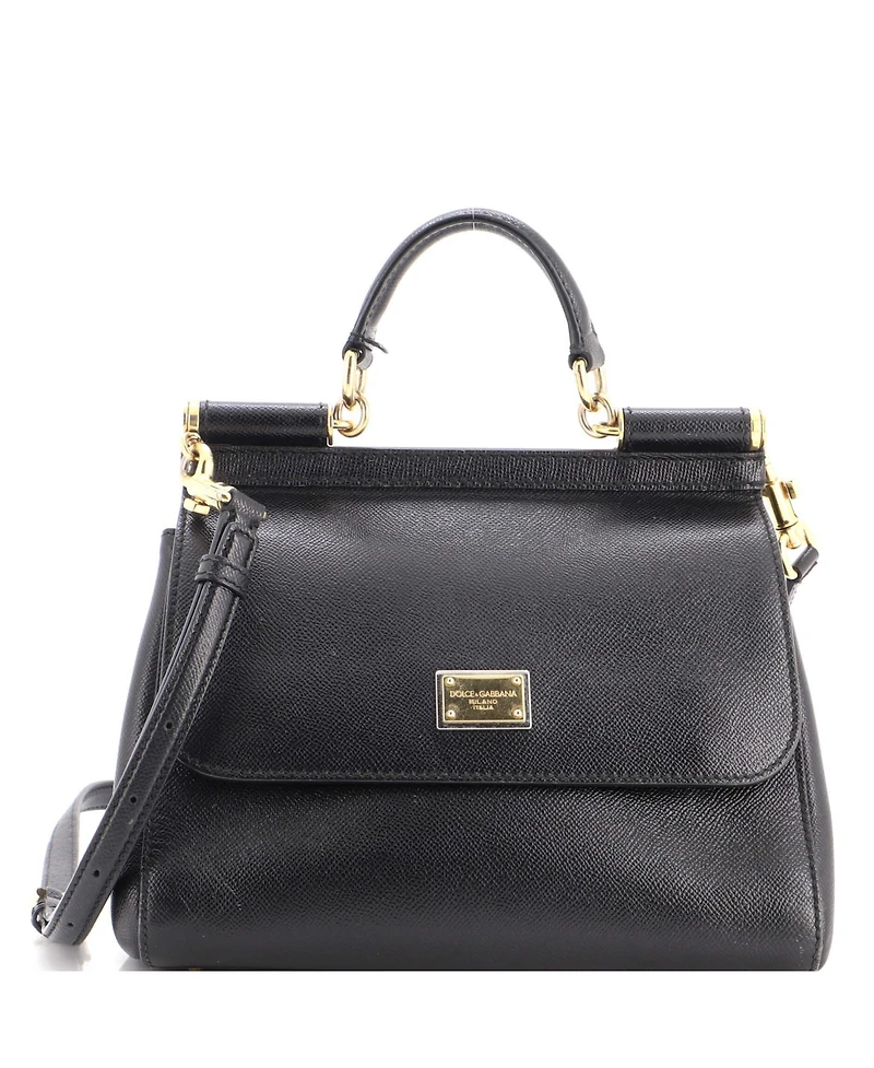 Pre-Owned Dolce and Gabbana Large Miss Sicily Shoulder Bag Leather