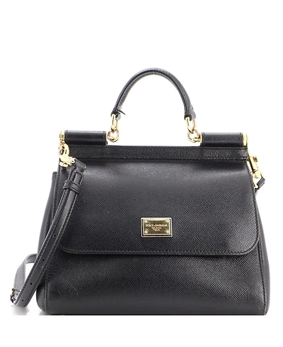 Pre-Owned Dolce and Gabbana Large Miss Sicily Shoulder Bag Leather
