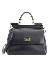 Pre-Owned Dolce and Gabbana Large Miss Sicily Shoulder Bag Leather