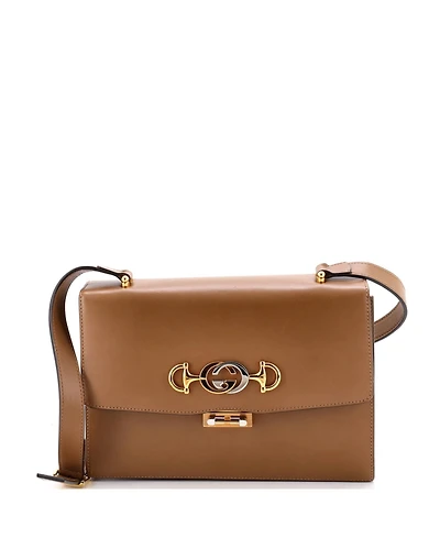 Pre-Owned Gucci Small Zumi Flap Shoulder Bag Leather
