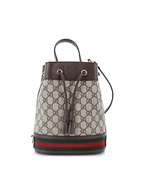Pre-Owned Gucci Small Ophidia Bucket Bag Gg Coated Canvas