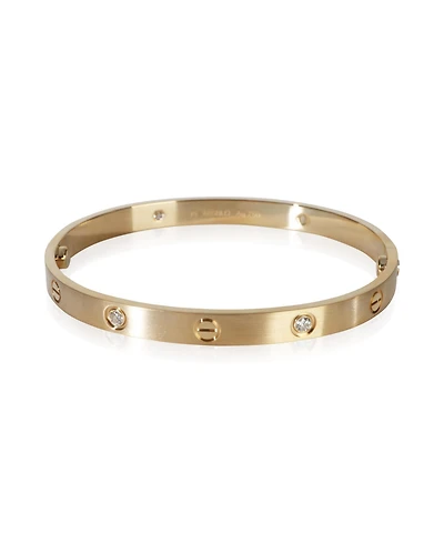 Pre-Owned Cartier Yellow Gold Diamond Brushed Finished Love Bracelet