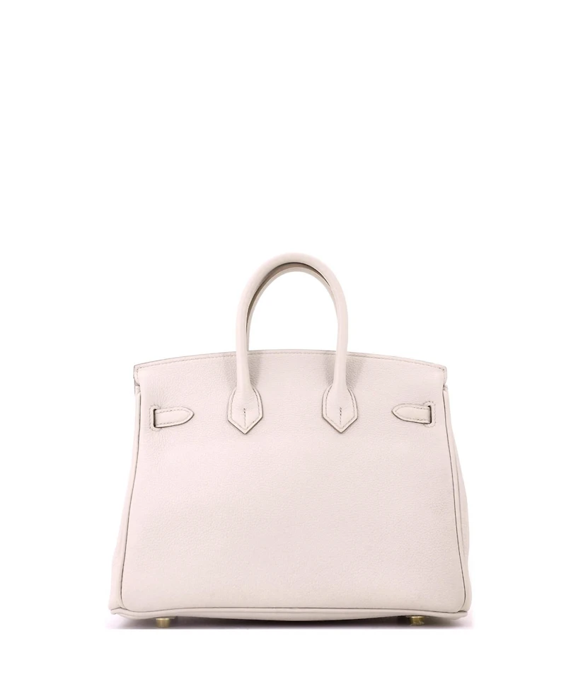 Pre-Owned Hermes Birkin 25 Handbag Light Togo with Gold Hardware