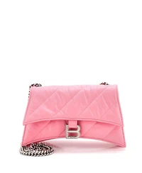 Pre-Owned Balenciaga Small Crush Chain Flap Bag Quilted Crushed Calfskin