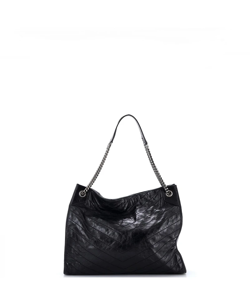 Pre-Owned Saint Laurent Large Niki Shopping Tote Matelasse Chevron Leather