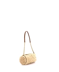 Pre-Owned Saint Laurent Mini Sade Tube Bag Quilted Shearling