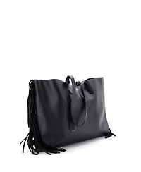 Pre-Owned Saint Laurent Large Fringe Shopper Tote Leather