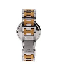 Pre-Owned Hermes Clipper Quartz Watch in Stainless Steel with Plated Metal 34mm