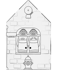 Easy Playhouse Police and Fire Station Color-Your-Own 1-Piece Playhouse, Ages 3+