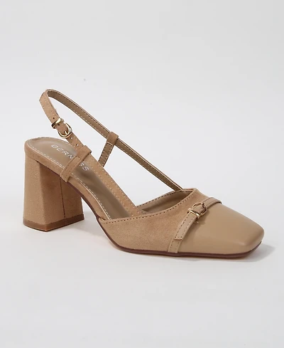 Berness Geena Toe Cap Slingback with Buckle Accent