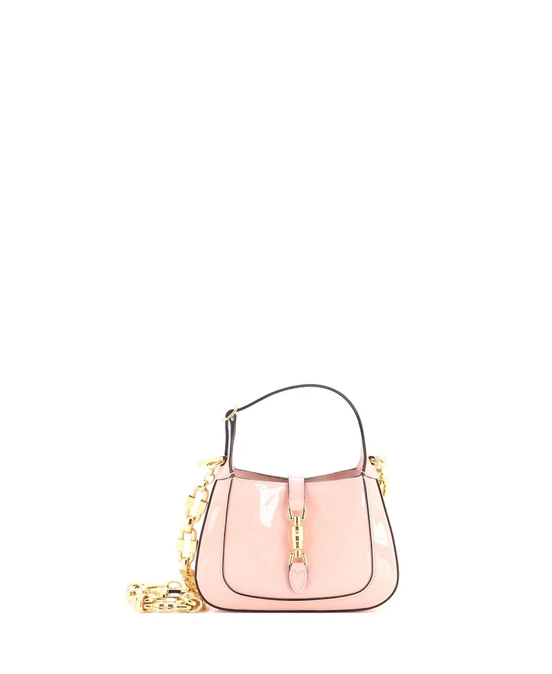 Pre-Owned Gucci Mini Jackie 1961 Chain Hobo Patent