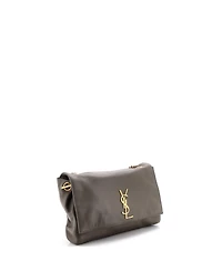 Pre-Owned Saint Laurent Medium Classic Monogram Reversible Shoulder Bag Suede and Leather