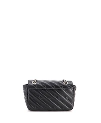 Pre-Owned Balenciaga Small Bb Chain Round Shoulder Bag Embossed Leather