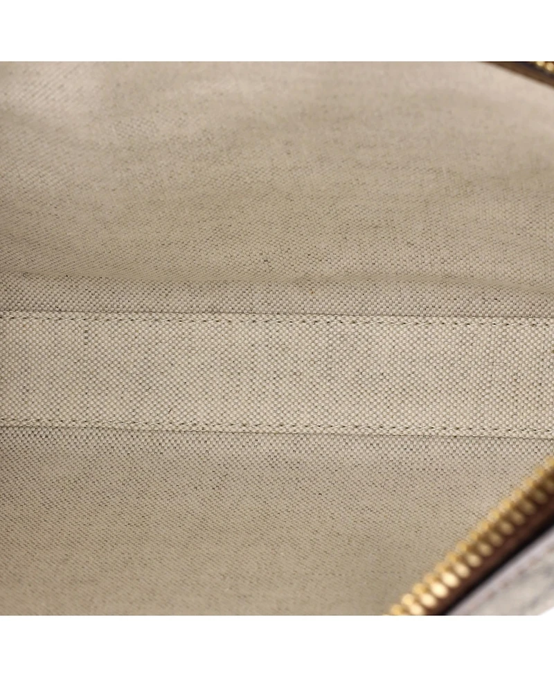 Pre-Owned Gucci Medium Interlocking G Patch Wristlet Messenger Bag Gg Coated Canvas