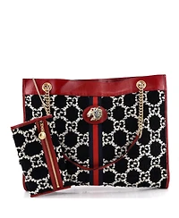 Pre-Owned Gucci Large Rajah Chain Tote Gg Tweed