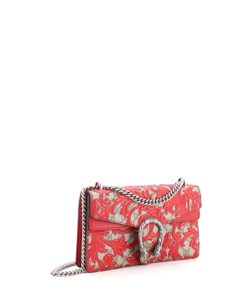 Pre-Owned Gucci Small Dionysus Bag Arabesque Gg Coated Canvas