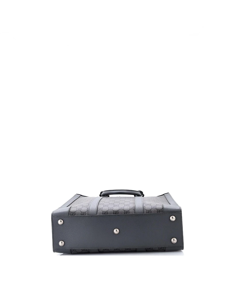 Pre-Owned Gucci Tall Ophidia Convertible Open Tote Gg Coated Canvas