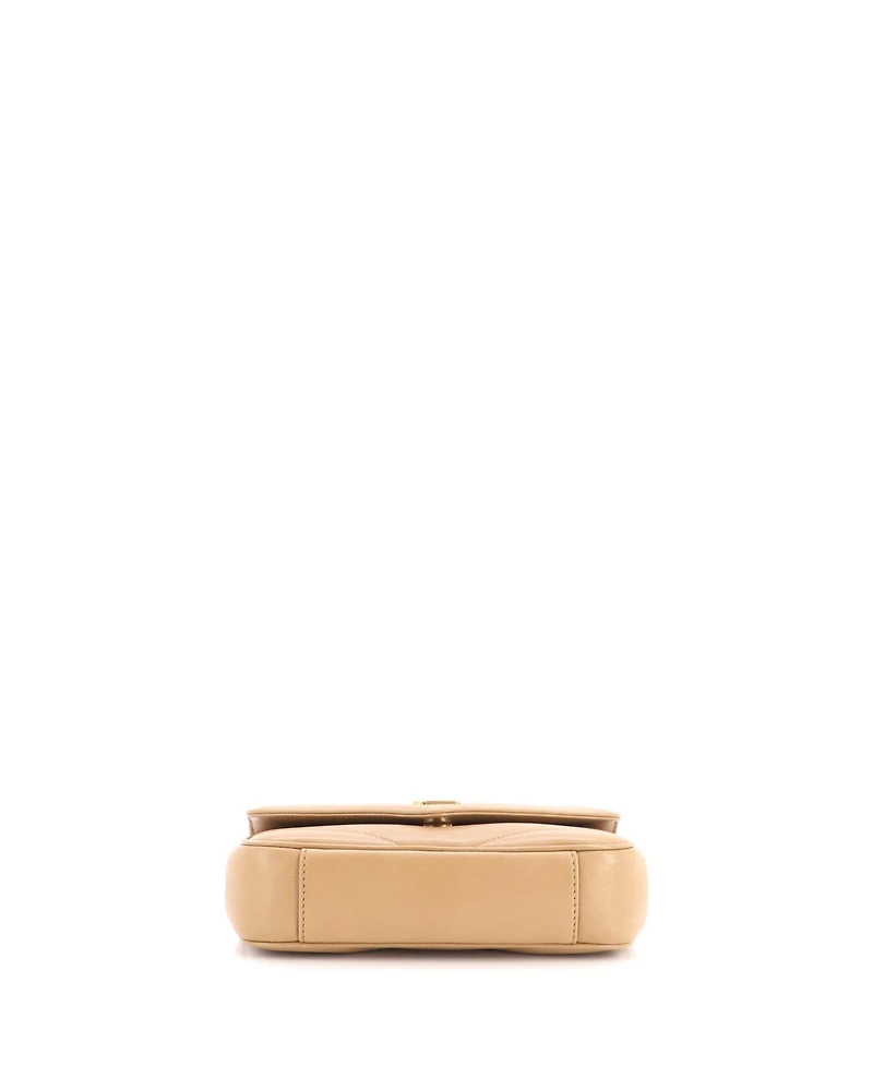 Pre-Owned Saint Laurent Mini Loulou Nm Shoulder Bag Matelasse Chevron Leather