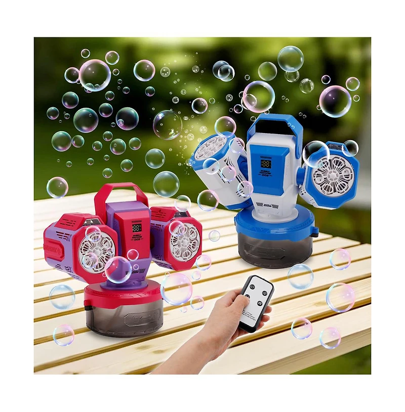 Bruce & Shark Rechargeable Bubble Machine with Remote, 30,000 Bubbles Per Minute, Ages 3+