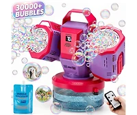 Bruce & Shark Rechargeable Bubble Machine with Remote, 30,000 Bubbles Per Minute, Ages 3+