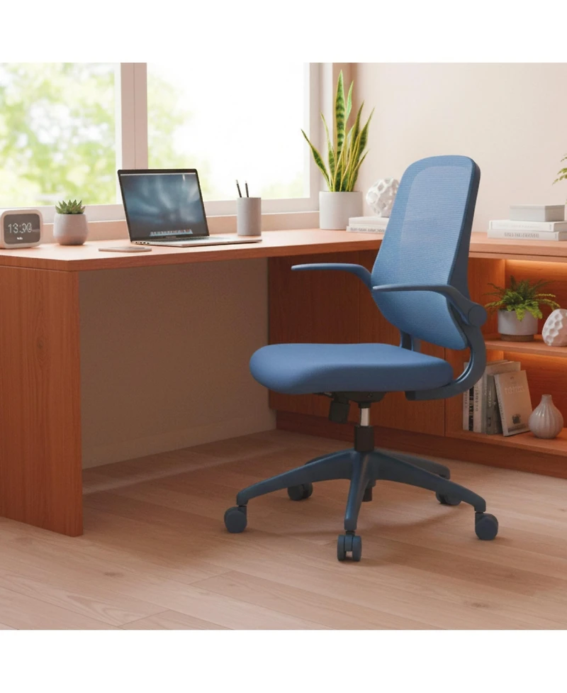 Boyel Living Mid-Back Ergonomic Mesh Office Chair with Flip-Up Armrests