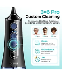 Coslus CX51 Professional Water Flosser, 3 Modes and 6 Intensities, for Sensitive Gums/Braces, Travel/Home