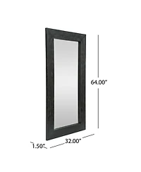 Busdays Handcrafted Rustic Mango Wood Floor Mirror 32x64 Inch Standing Mirror No Assembly Required