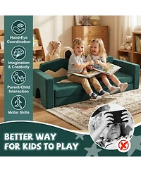 Slickblue 17-Piece Modular Kids Play Sofa for Creative Building and Indoor Play