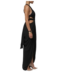 Jluxlabel Women's Warm Sunsets Plunging V-Neck Cutout Maxi Dress