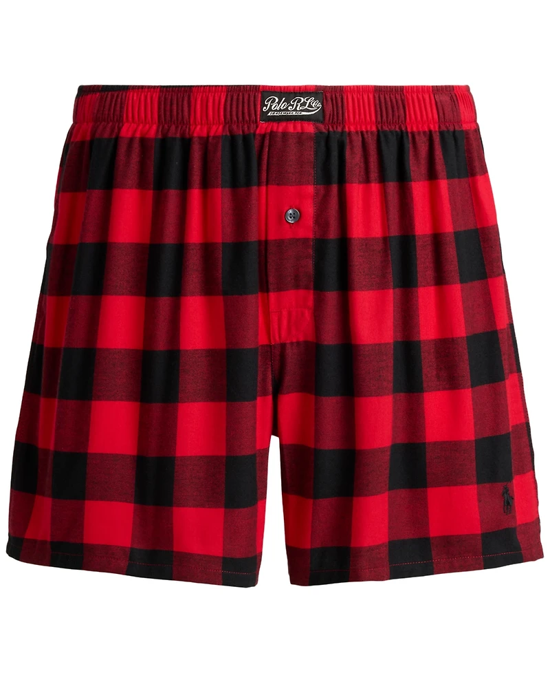 Polo Ralph Lauren Men's Plaid Single Button Fly Boxer