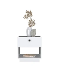 Flynama Single Drawer Nightstand with Large Open Shelf