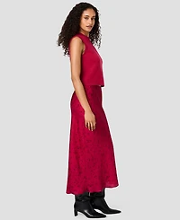 French Connection Women's Oona Floral-Print Satin Maxi Skirt