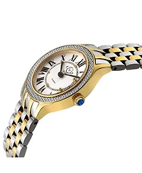 GV2 Women's Milan Swiss Quartz Two toned Ss Ipyg Stainless Steel Bracelet Diamond Watch