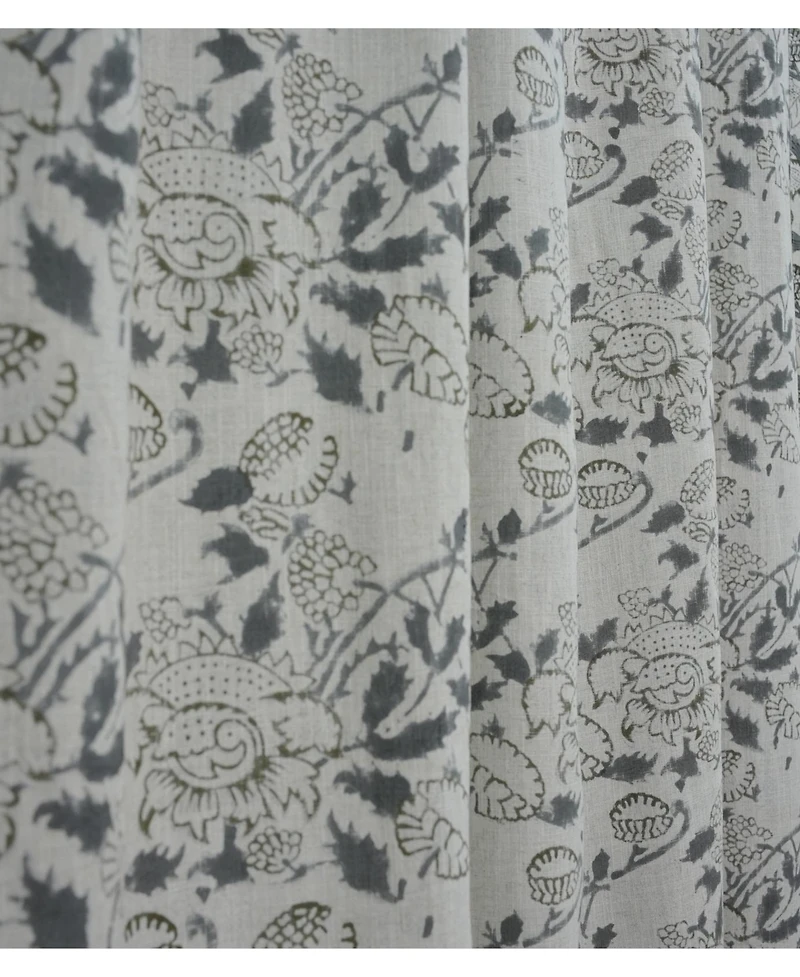 Fabdivine Handcrafted Akashganga Block Print Linen Curtains