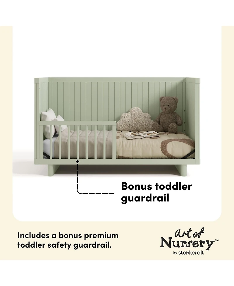 Storkcraft Kyoto Deluxe Convertible Crib with Bonus Toddler Guardrail