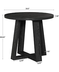 Tribesigns 31.5" Round Conference Table for 2-4