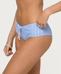 Edikted Women's Blonca Striped Boyshort Bikini Bottom