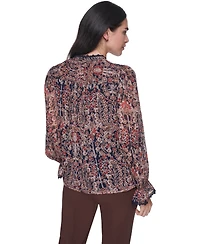 Tommy Hilfiger Women's Lace Long-Sleeve Blouse