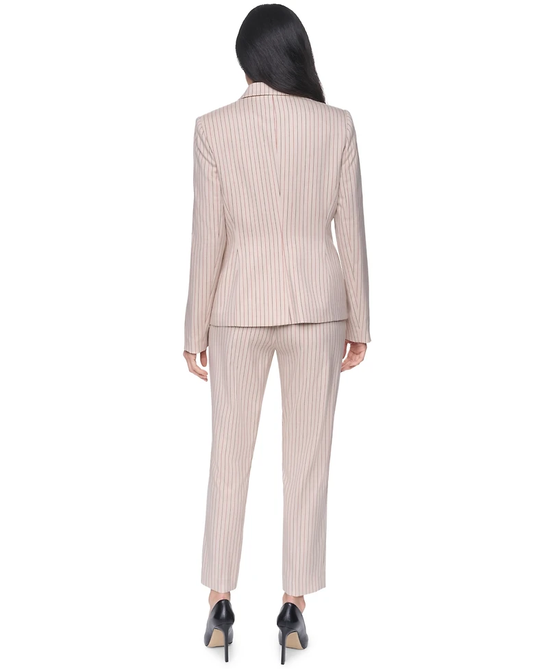 Tommy Hilfiger Women's Pinstripe One-Button Blazer
