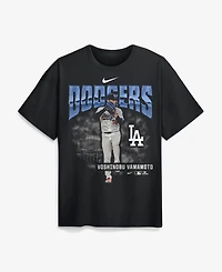 Nike Men's Yoshinobu Yamamoto Black Los Angeles Dodgers Enlarged Player Graphic Max90 Heavyweight T-Shirt